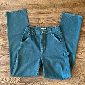 Pacsun Cargo Jeans Teal with white accents!!
